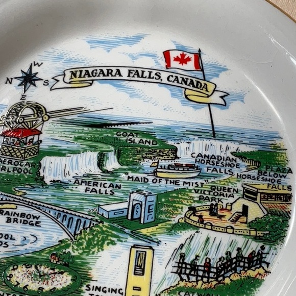 Vintage Niagara Falls Canada Souvenir Trinket Dish - Picture 5 of 9